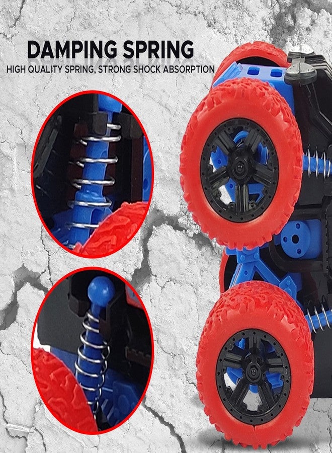 أن أتش آر سيارات NHR 4WD ميني مونستر تراكس تعمل بالاحتكاك، سيارات للأطفال بإطارات مطاطية كبيرة، سيارات سوبر كارز بليز للأطفال، هدايا وألعاب للأطفال من عمر سنتين فما فوق (مجموعة من قطعتين، متعددة الألوان) - Image 3